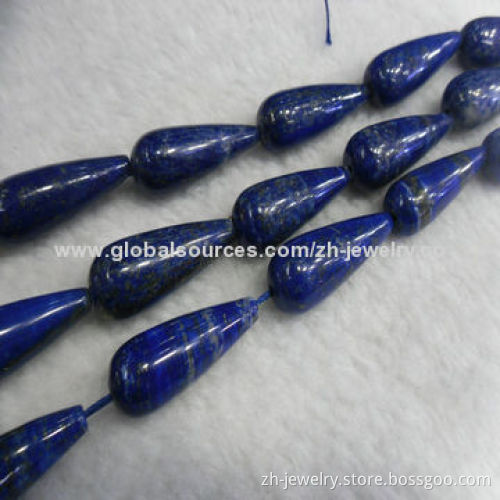 Lapis Flat Pear Beads, Measures 2 to 100mm
